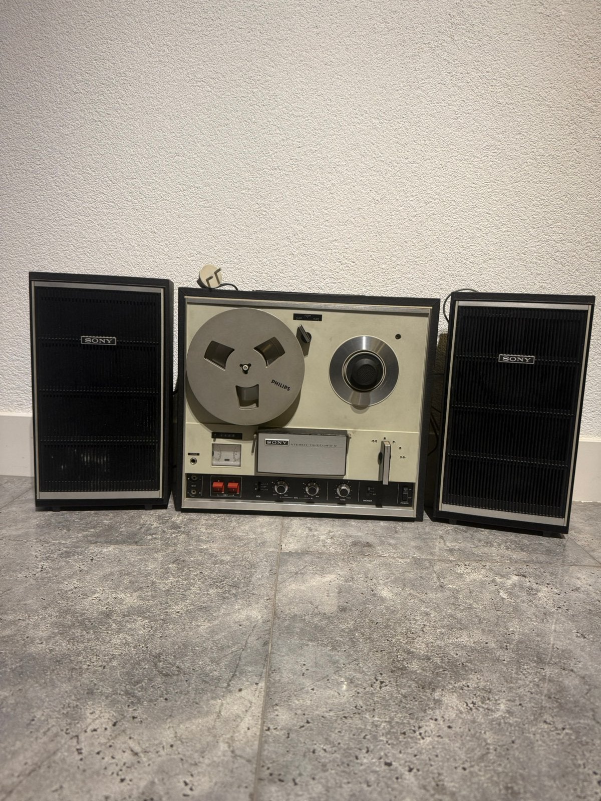 Vintage Sony TC 200 bandrecorder met 2 speakers, Ophalen, Bandrecorder