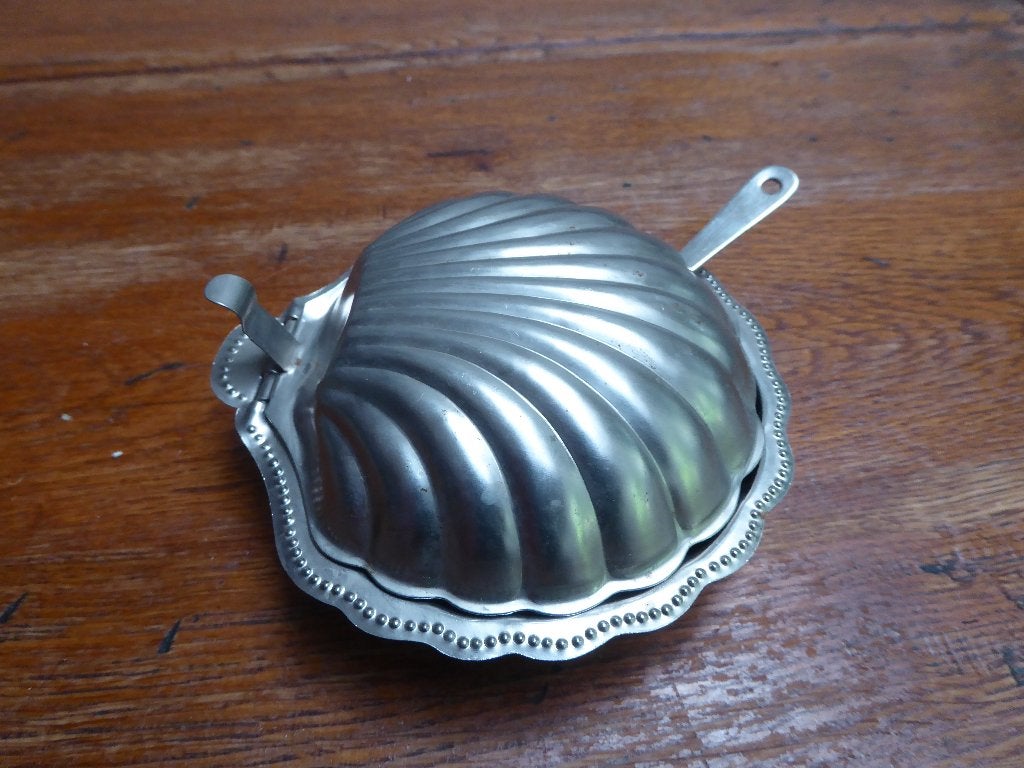 Vintage kaviaar schaaltje, schelp, Ophalen of Verzenden