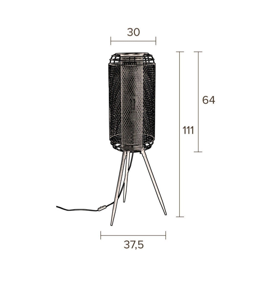 Vloerlamp Archer XL, Verzenden, Zo goed als nieuw, 150 tot 200 cm
