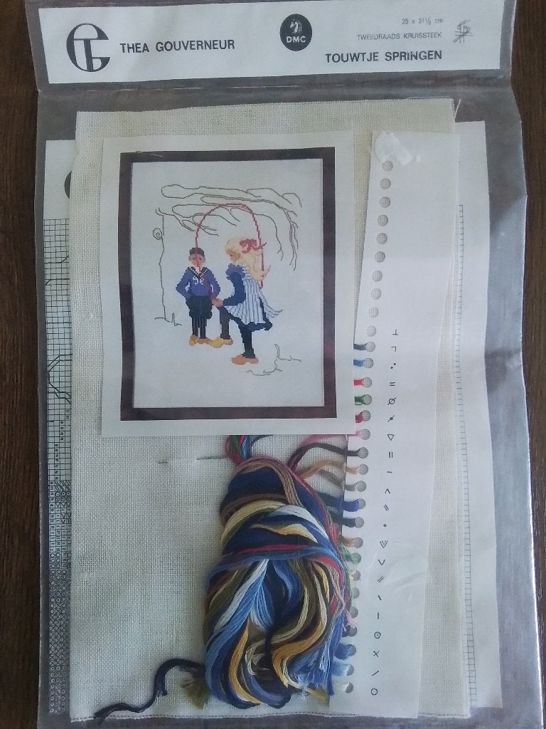 Borduurpakket touwtje springen van thea Gouverneur, Ophalen of Verzenden, Zo goed als nieuw, Borduurpakket