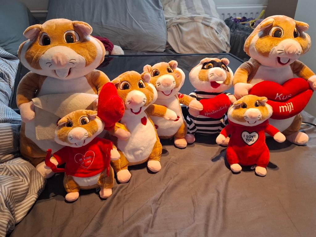Grote collectie Valentijn hamsters - Zo goed als nieuw, Overige merken, Overige karakters, Hamster, Ophalen of Verzenden