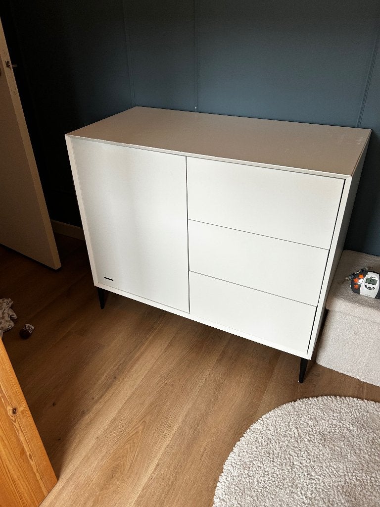 Ledikant + commode, Kinderen en Baby's, Ophalen, Gebruikt, Minder dan 140 cm, Minder dan 70 cm