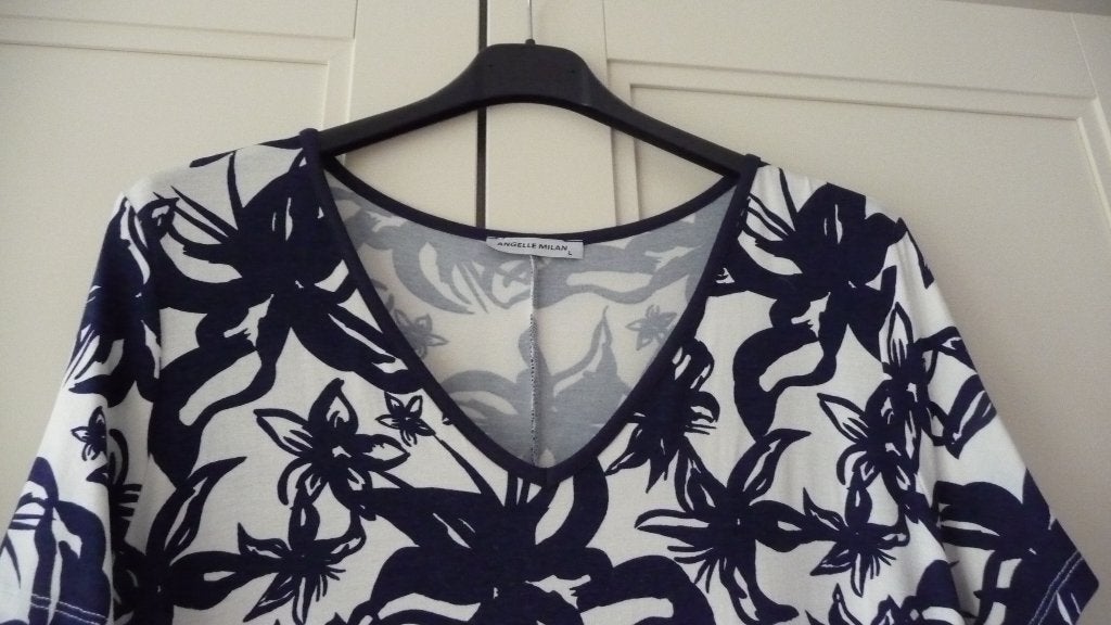Jurk Angelle Milan - L, Angelle Milan, Blauw, Maat 42/44 (L), Nieuw