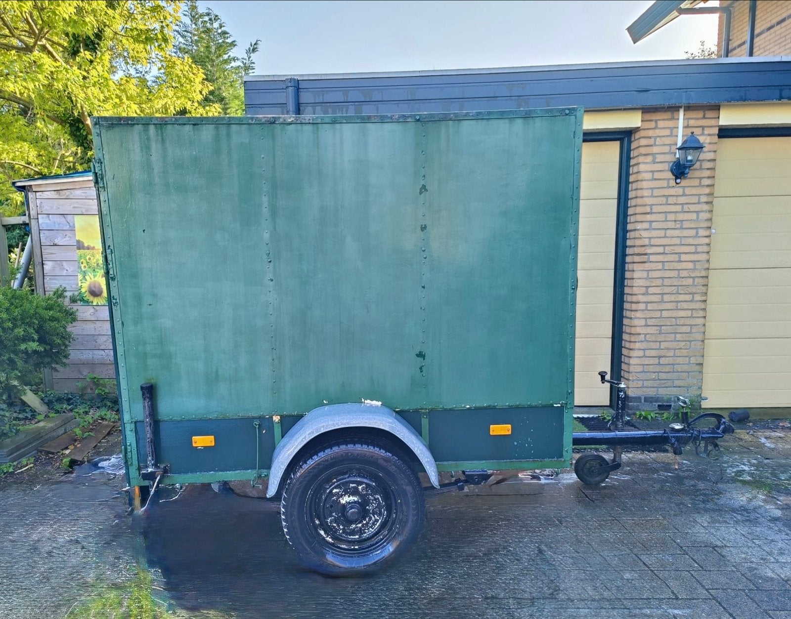 Robuuste Gesloten Aanhangwagen (200x120x160 cm), Ophalen, Gebruikt