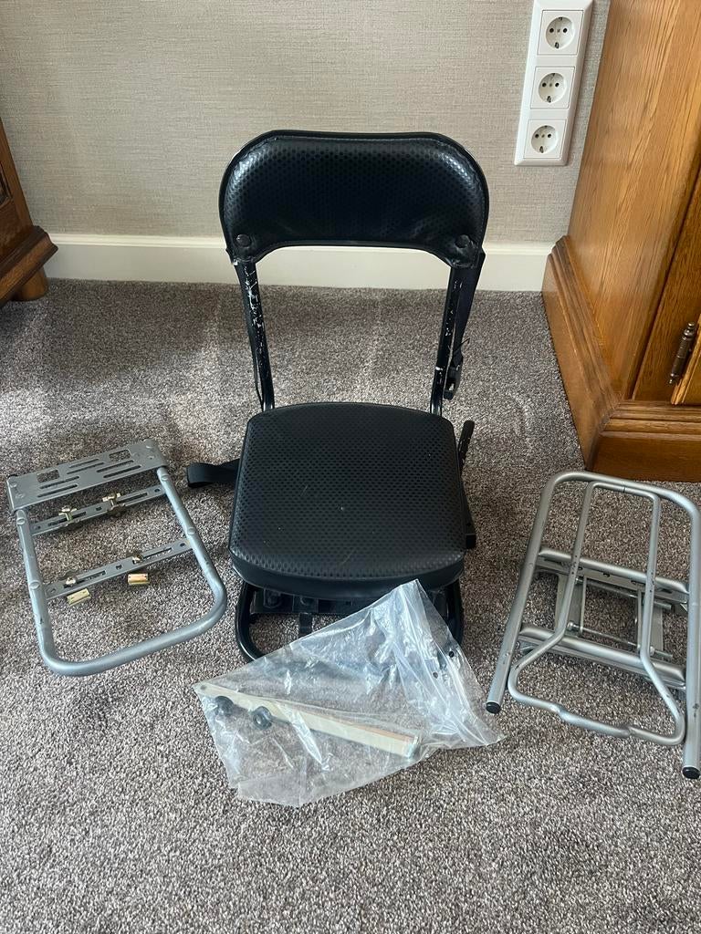 GMG achterop fietsstoeltje met 2 adapters, Ophalen, Gebruikt, Achterzitje