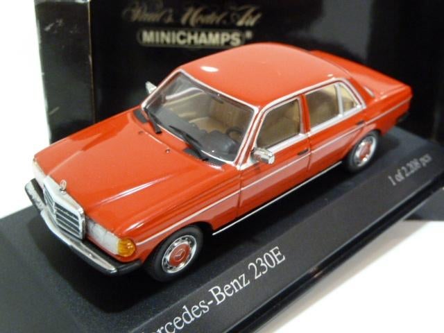 Minichamps Mercedes 230E w123 Rood 1982 1:43 430032206, Hobby en Vrije tijd, Modelauto's | 1:43, Ophalen of Verzenden, Nieuw, Auto
