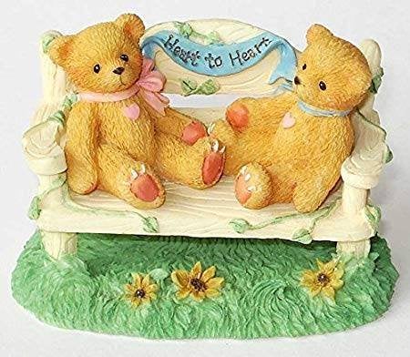 Cherished Teddies Two bears on bench, Ophalen of Verzenden, Zo goed als nieuw, Beeldje, Cherished Teddies