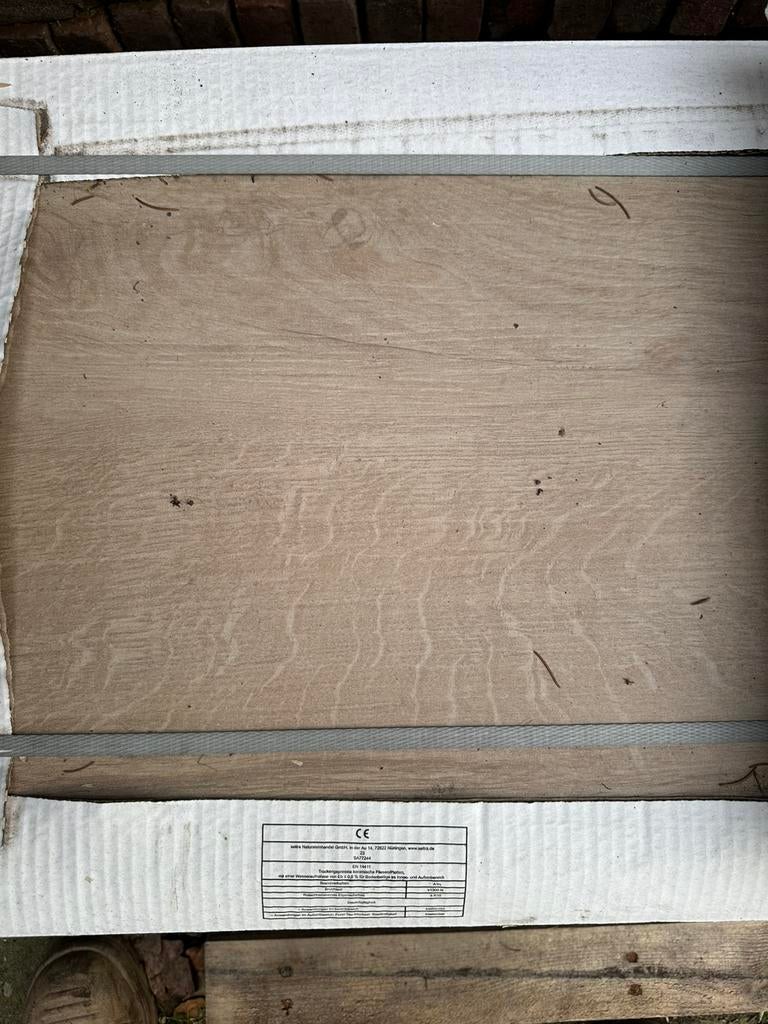 Keramische houtlook tegels zie omschrijving, Tuin en Terras, Ophalen, Keramiek, Zo goed als nieuw, 10 m² of meer