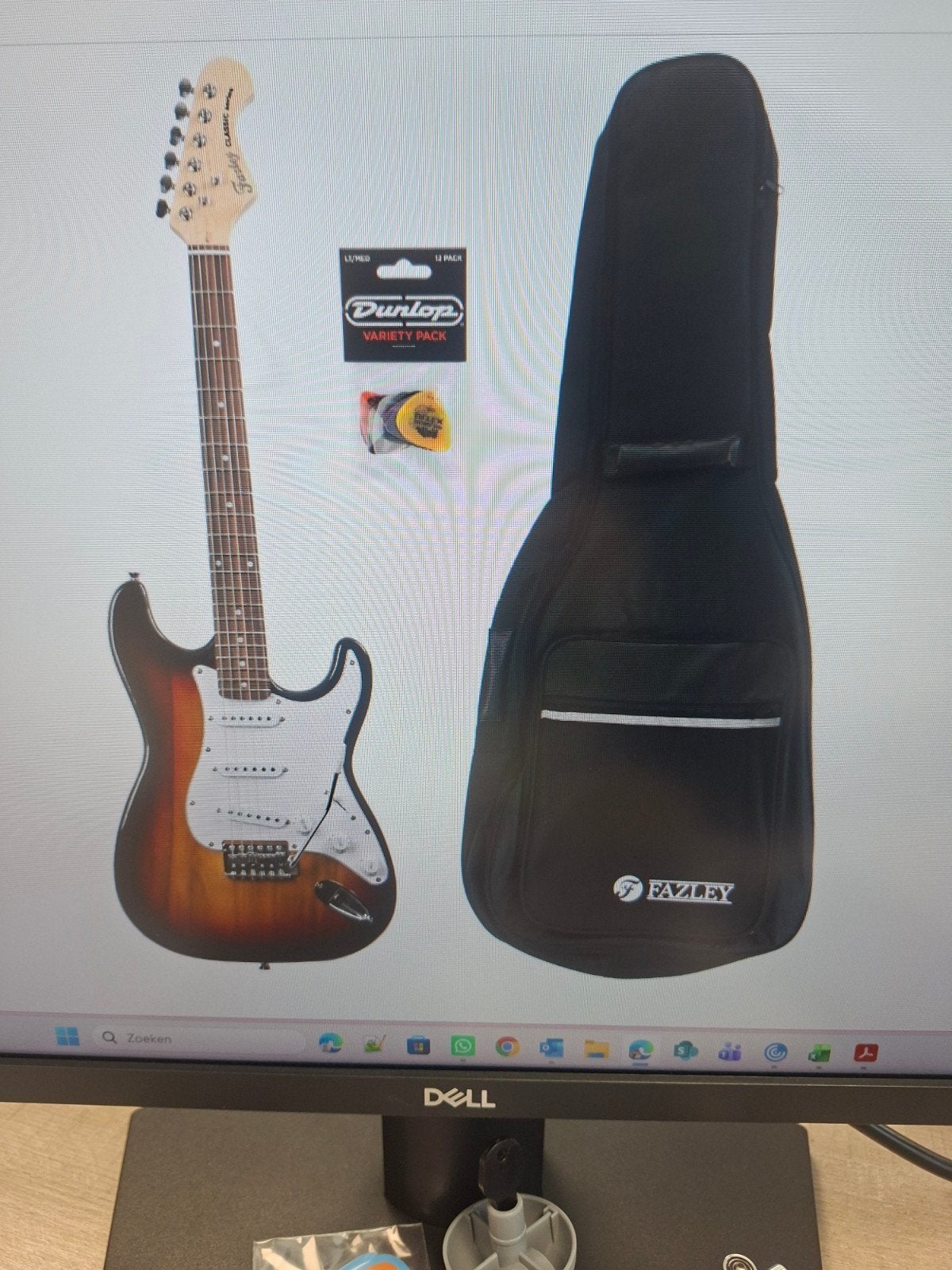 Set: Fazley FST118SB sunburst elektrische gitaar, Muziek en Instrumenten, Snaarinstrumenten | Gitaren | Elektrisch, Overige merken