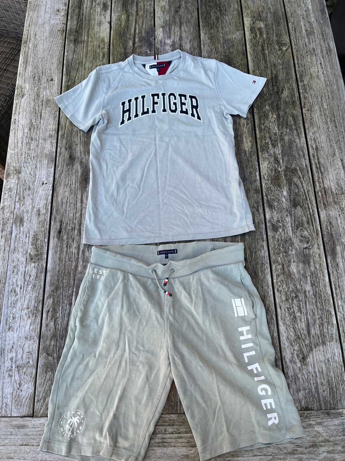 Tommy Hilfiger shirt en broek maat 164, Ophalen of Verzenden, Gebruikt, Maat 164