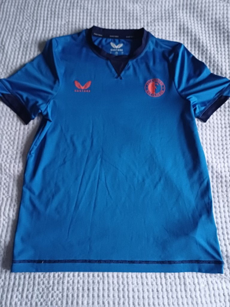 Feyenoordshirt, blauw, maat 158, in NIEUWstaat!!, Ophalen of Verzenden, Zo goed als nieuw, Jongen of Meisje, Sport- of Zwemkleding