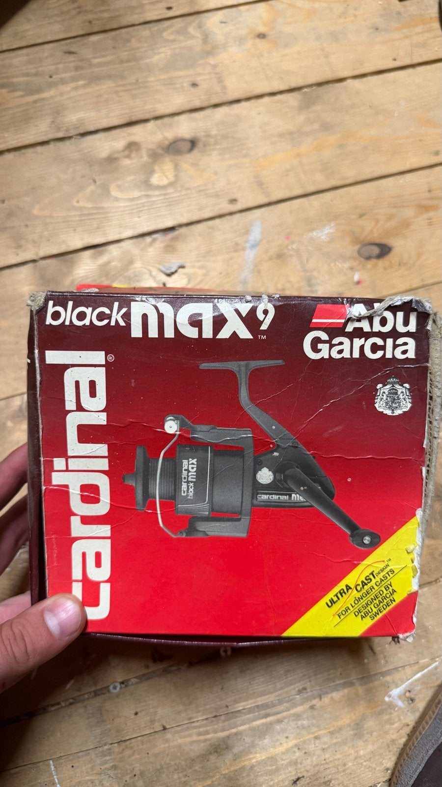 Abu Garcia Cardinal Max 9 vismolen met originele doos, Ophalen of Verzenden, Gebruikt, Molen