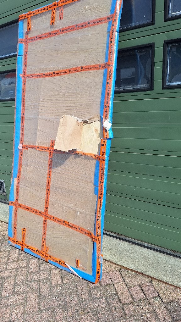 schuifdeur kastdeur gebruikt steigerhout 120x250x 1.8 cm, Doe-het-zelf en Verbouw, Deuren en Horren, Ophalen, Overige typen, Zo goed als nieuw