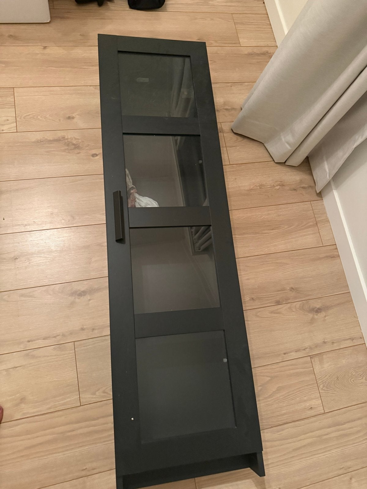 IKEA BRIMNES vitrinekast met glazen deur – zwart, Ophalen, Minder dan 50 cm, 100 tot 150 cm, Minder dan 25 cm
