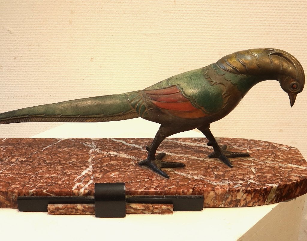 Art Deco sculptuur fazant, Ophalen of Verzenden, Brons