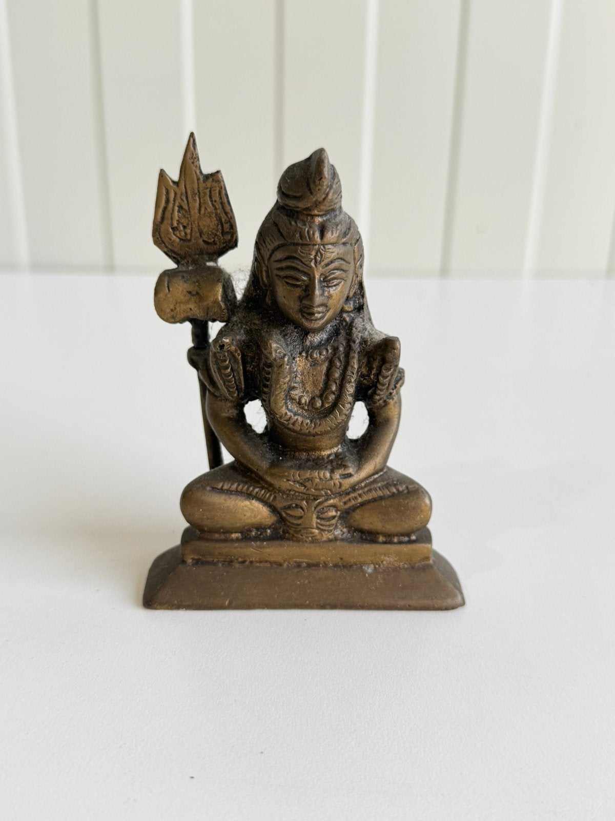 mediterende Shiva beeld van messing, Ophalen of Verzenden, Zo goed als nieuw