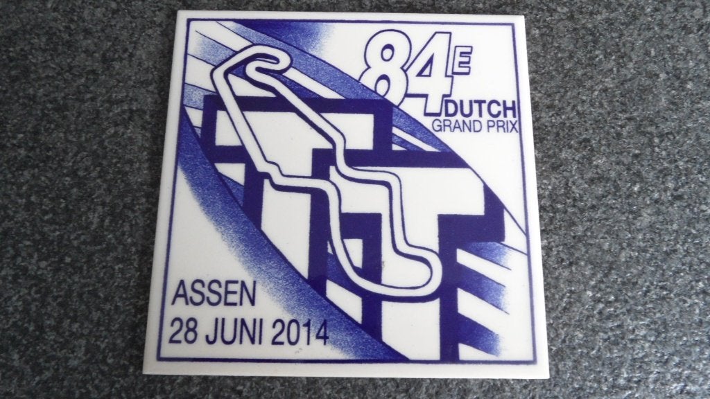 TT Assen motorwegrace 2014 tegel, 84e Dutch TT Grand Prix, Ophalen of Verzenden, Zo goed als nieuw, Gebruiksvoorwerp