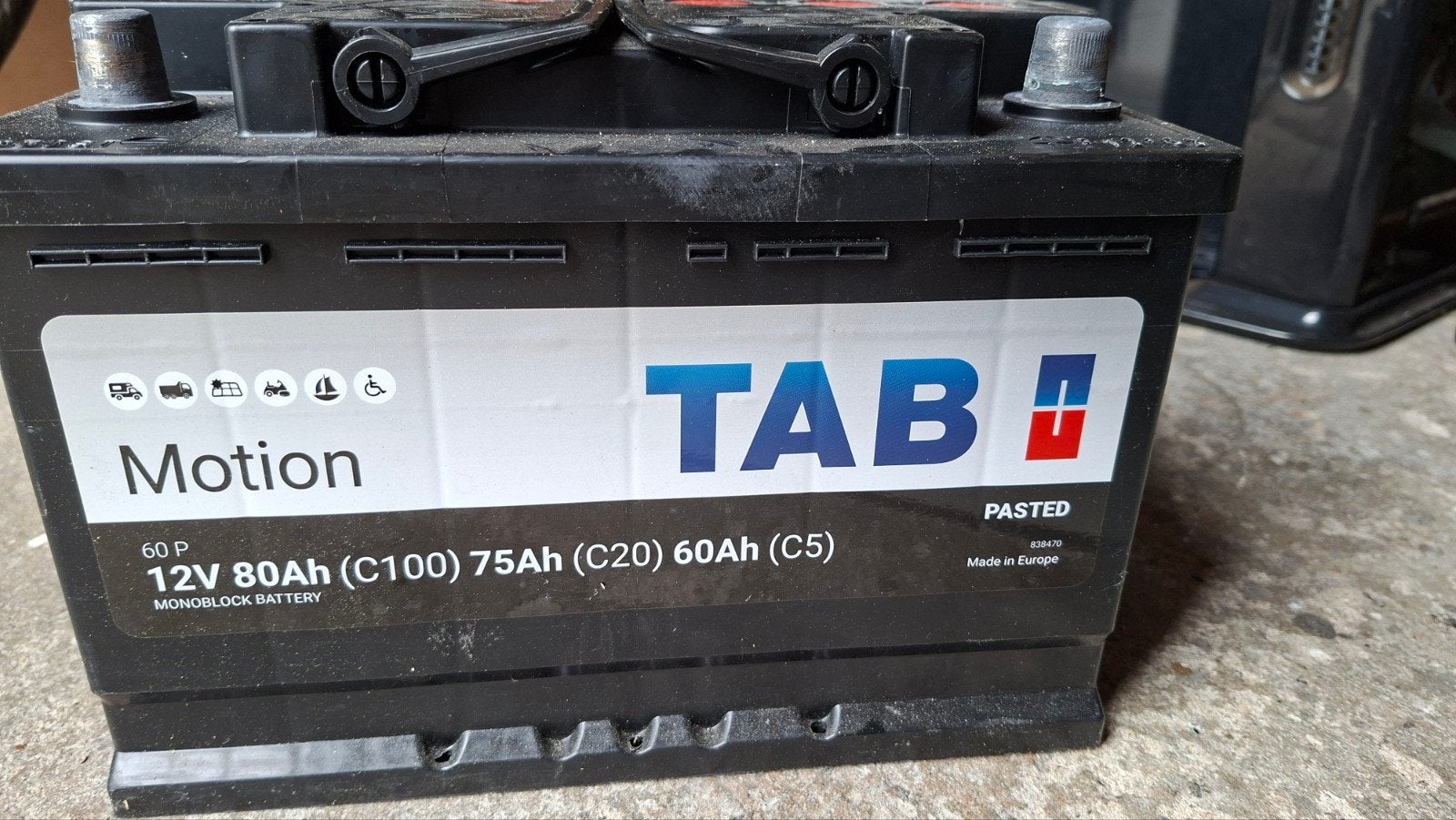 Te koop Mover accu. 12v.  80 ah.   Onderhouds vrij., Caravans en Kamperen, Ophalen