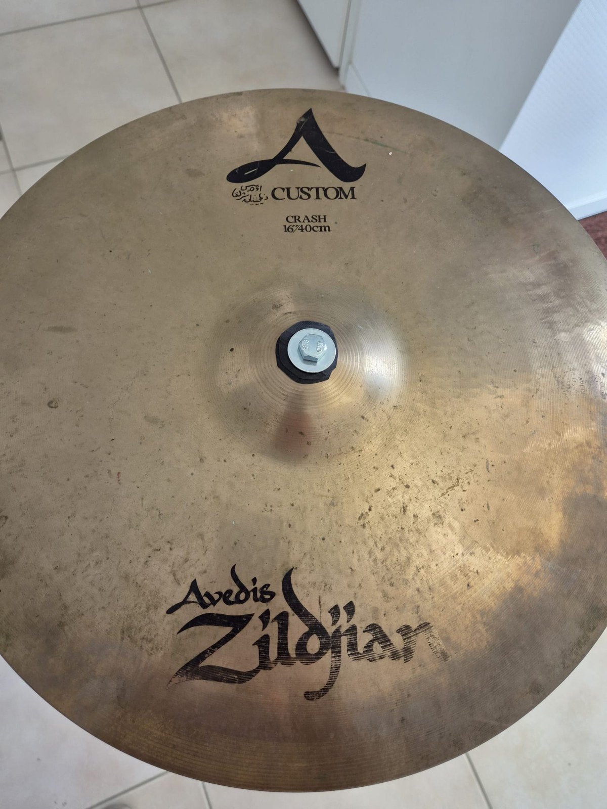 Zildjian A Custom Crash 16" (40cm) met standaard, Ophalen, Gebruikt, Overige merken