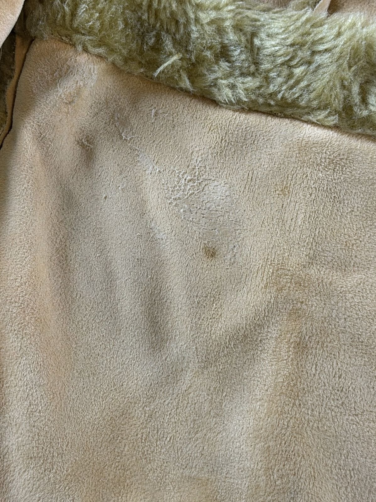 Beige lammy coat maat M (Afghaanse jas / shearling-jas),, Maat 38/40 (M), Bayline Vintage Trading, Verzenden, Beige