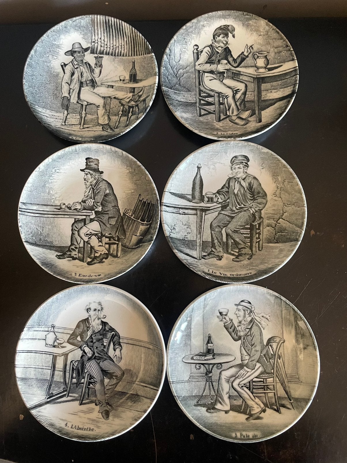 6 zwart/wit petit four royal sfinx Maastricht bordjes, Huis en Inrichting, Keuken | Servies, Ophalen of Verzenden, Zo goed als nieuw