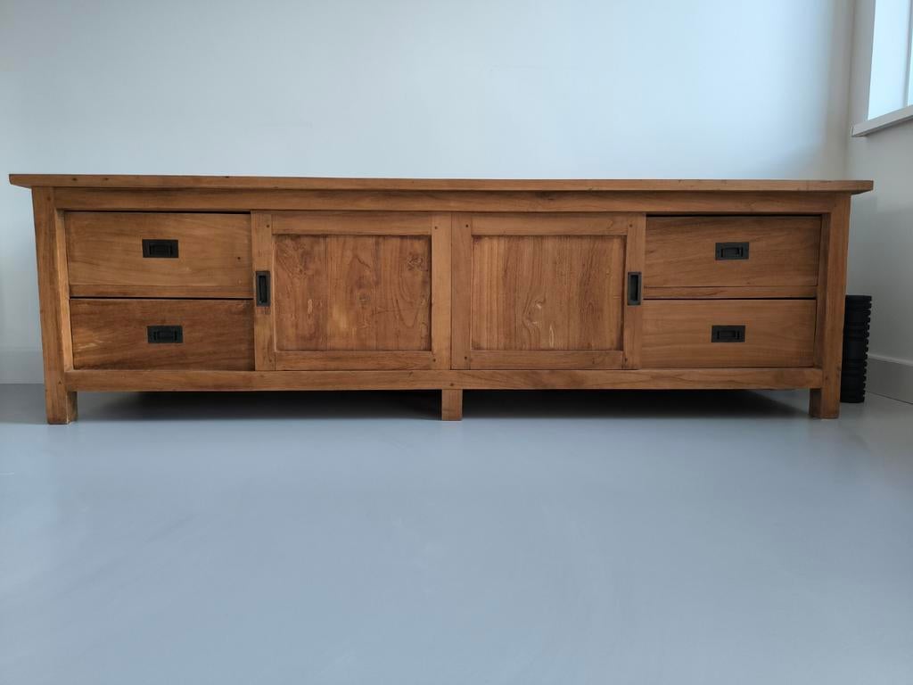 Tv meubel teak, Ophalen, Gebruikt, 25 tot 50 cm, Minder dan 100 cm