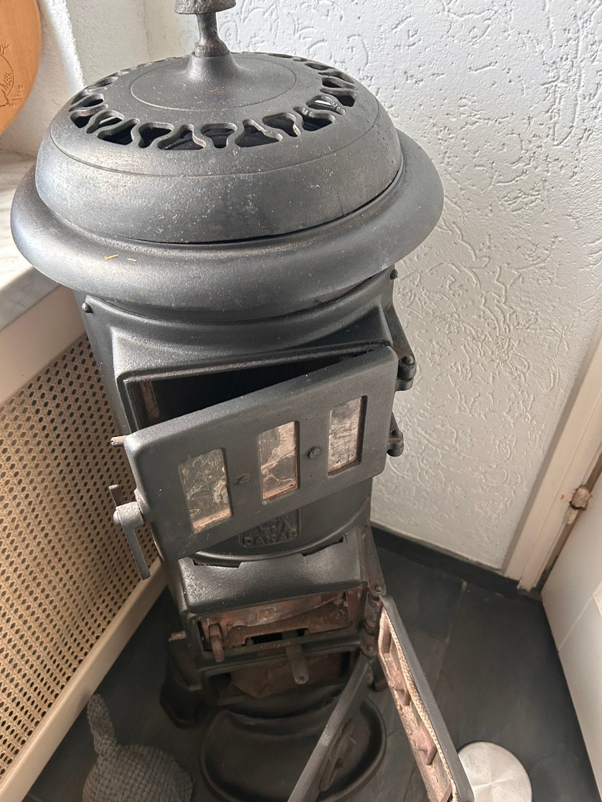 Ouderwetse kachel, Huis en Inrichting, Kachels, Ophalen, Gebruikt, Hout, Vrijstaand