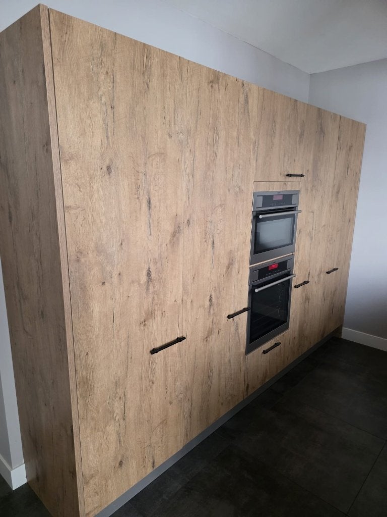 Moderne eilandkeuken +AEG apparatuur – Compleet GEDEMONTEERD, Overige kleuren, Overige typen, Ophalen of Verzenden, Zo goed als nieuw