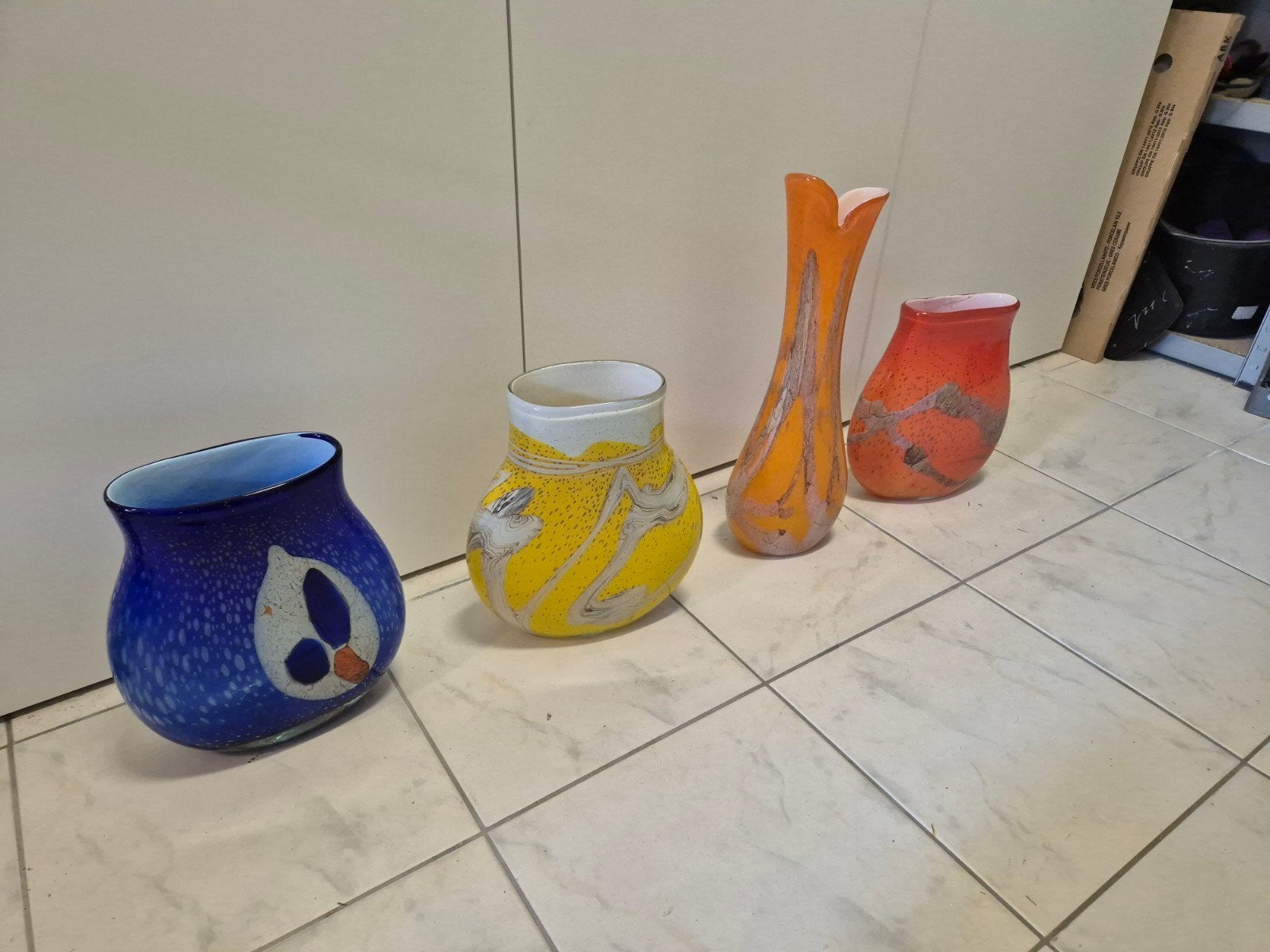 vazen kleurrijk, bloemen vaas, Huis en Inrichting, Woonaccessoires | Vazen, Ophalen, Zo goed als nieuw, Glas, 30 cm