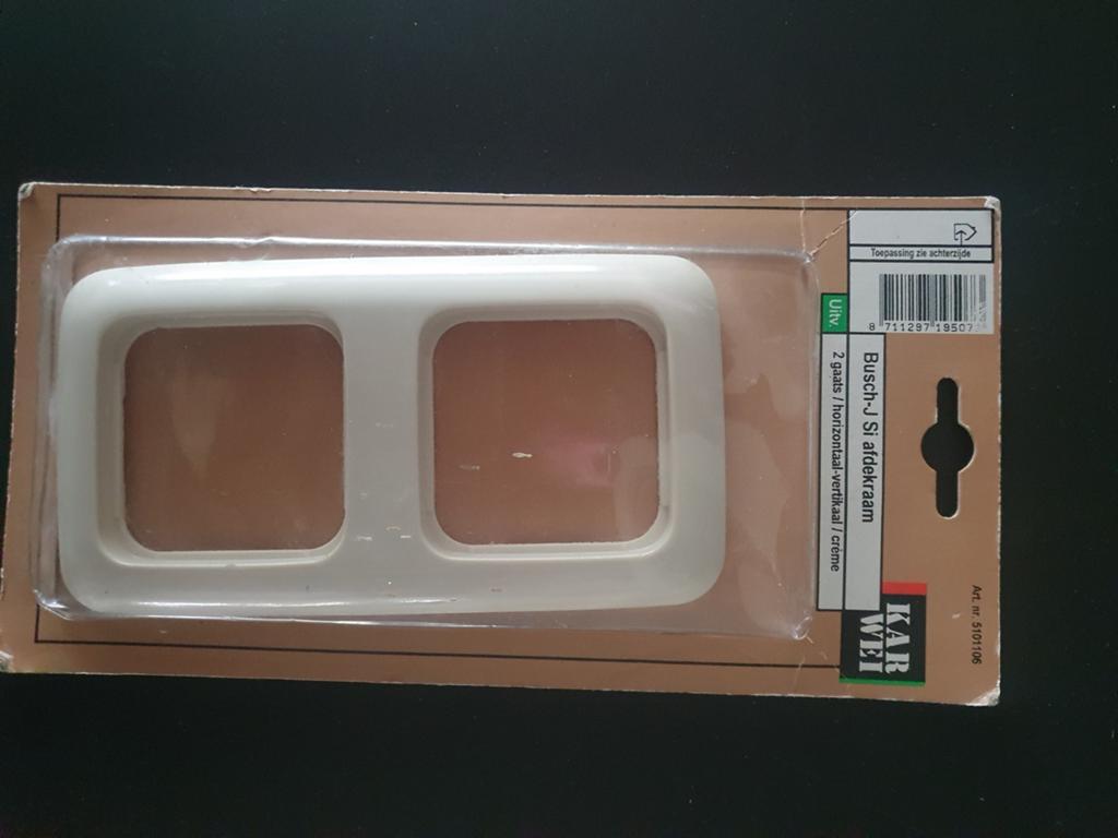 Nieuw Busch-J Si afdekraam 2-gaats crème, Ophalen of Verzenden, Nieuw