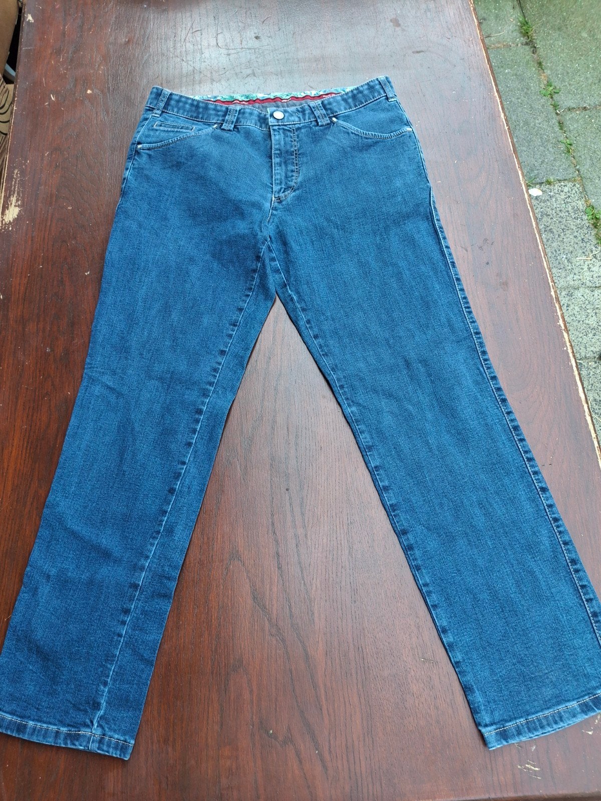 MEYER "Dublin" herenbroek - modern fit, maat 89/178, Blauw, Overige maten, Ophalen of Verzenden, Zo goed als nieuw