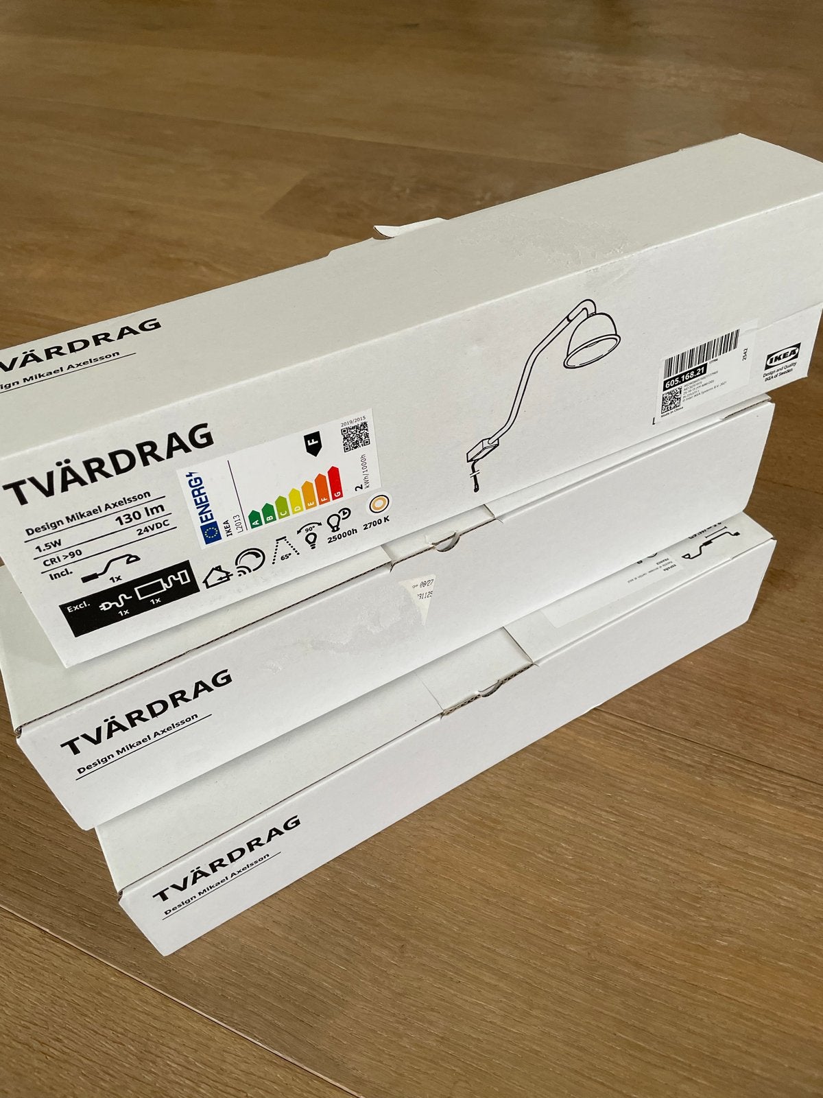 3x IKEA TVÄRDRAG LED lampjes voor PAX kast, zwart, Ophalen of Verzenden, Nieuw, Zwart, IKEA