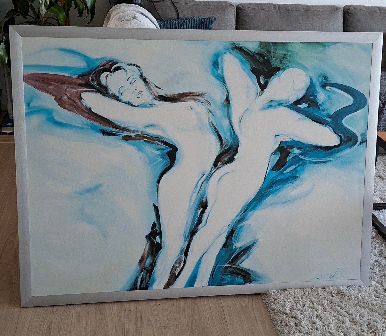 Gesigneerde print in lijst, Antiek en Kunst, Kunst | Litho's en Zeefdrukken, Ingelijst, Ophalen, Overige onderwerpen, Overige techniek