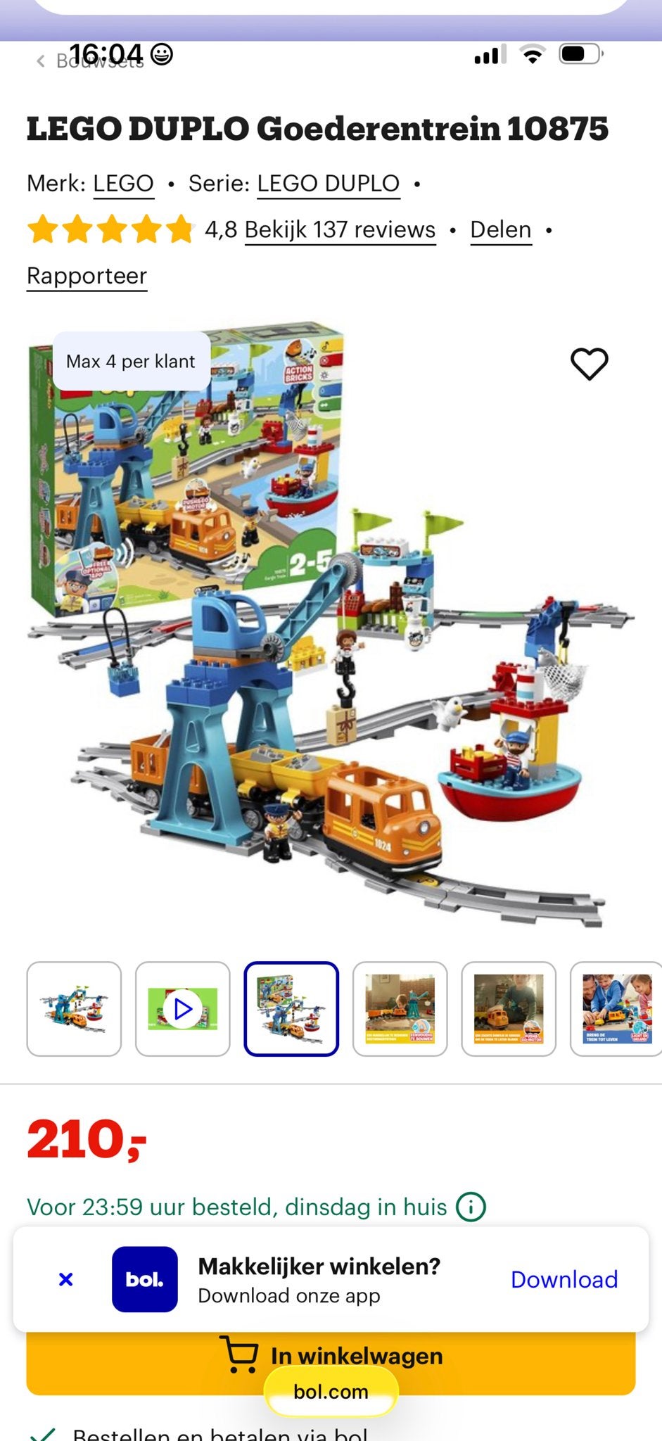 LEGO Duplo met trein en rails en extra, Ophalen, Inclusief minifiguren, Gebruikt, Overige thema's