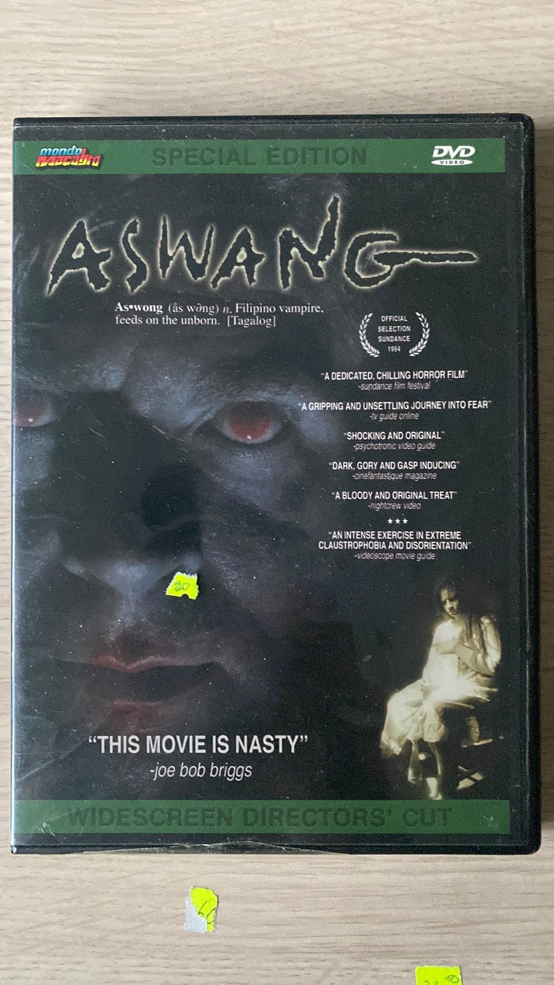 Aswang DVD, Cd's en Dvd's, Dvd's | Horror, Alle leeftijden, Ophalen of Verzenden, Zo goed als nieuw, Overige genres