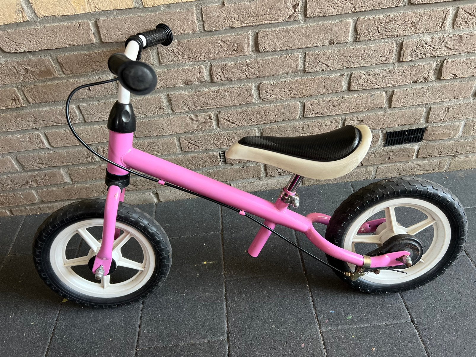 Roze loopfiets Kettler, Ophalen, Gebruikt, Trommelrem, Minder dan 16 inch