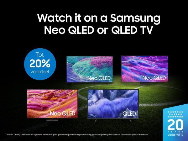 Samsung Neo QLED TV tot 20% voordeelvoucher, Drie personen of meer, Kortingsbon