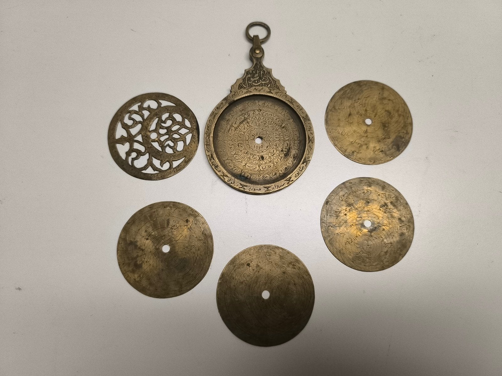 Antiek messing astrolabium 19e eeuw, Ophalen of Verzenden