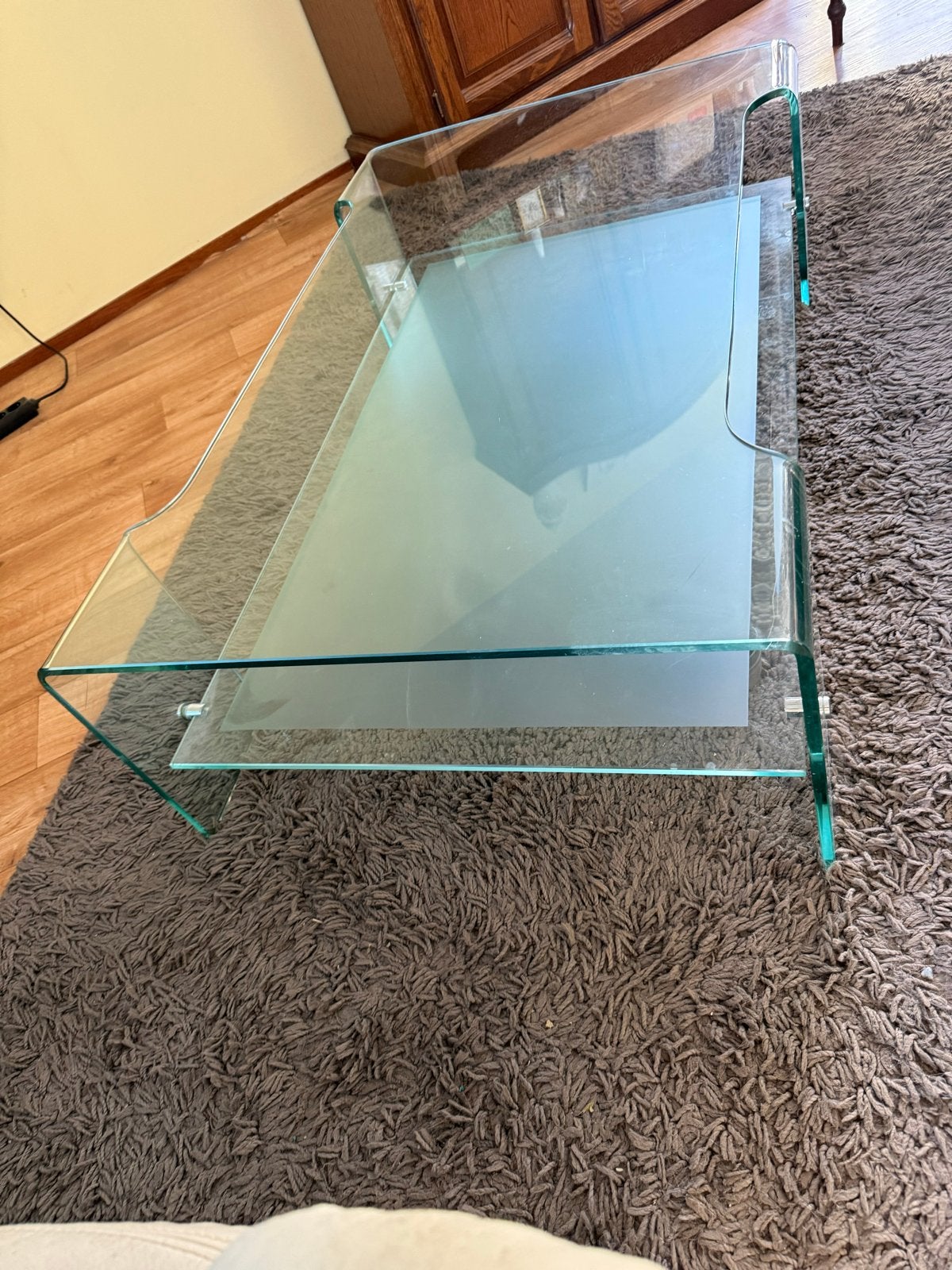 Glazen salontafel 120x60x35 - Ophalen in Zutphen, Ophalen, Gebruikt, 100 tot 150 cm, 50 tot 100 cm
