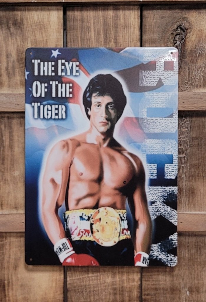 Rocky eye of the tiger reclamebord van metaal wandbord deco, Info@deconoord.nl, Deco Noord, Nieuw, Ophalen of Verzenden