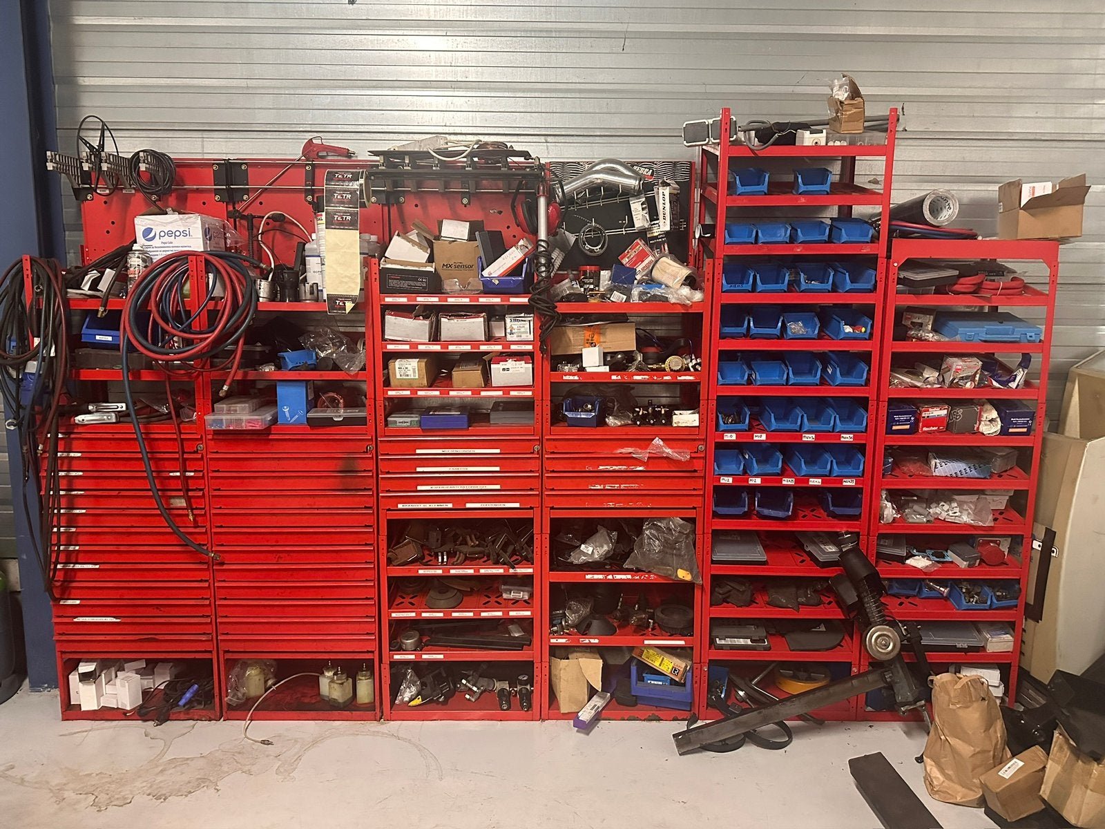 Wurth orsy werkplaatsinrichting / werkplaats stelling wand, Ophalen, Gebruikt