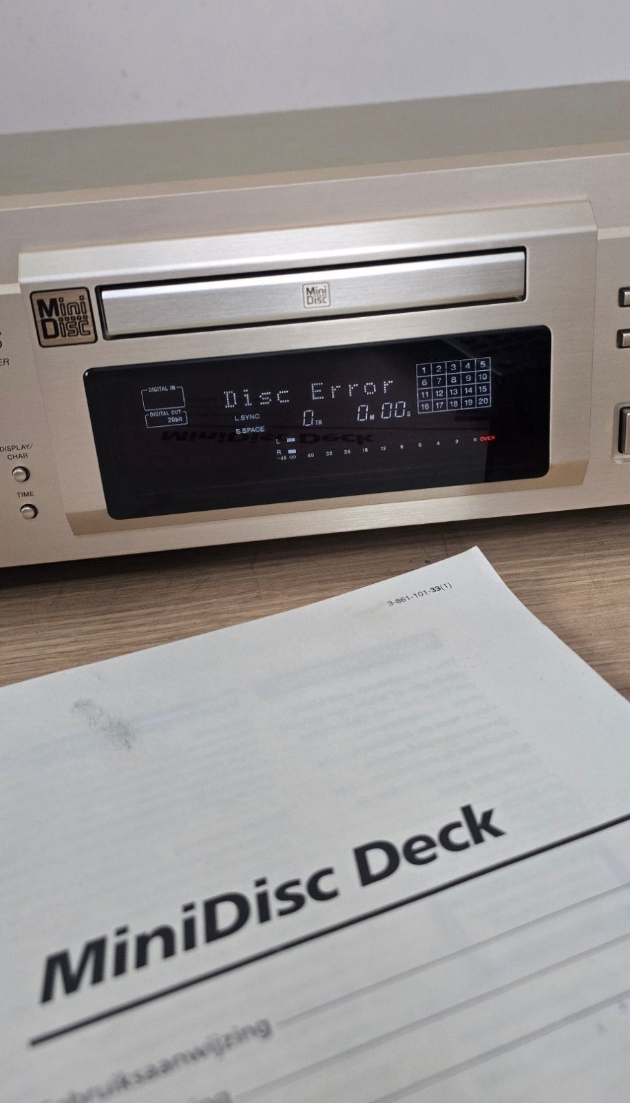 Sony MDS-JA30ES Minidisc- ❗️ defect❗️, Ophalen of Verzenden, Minidisc-recorder