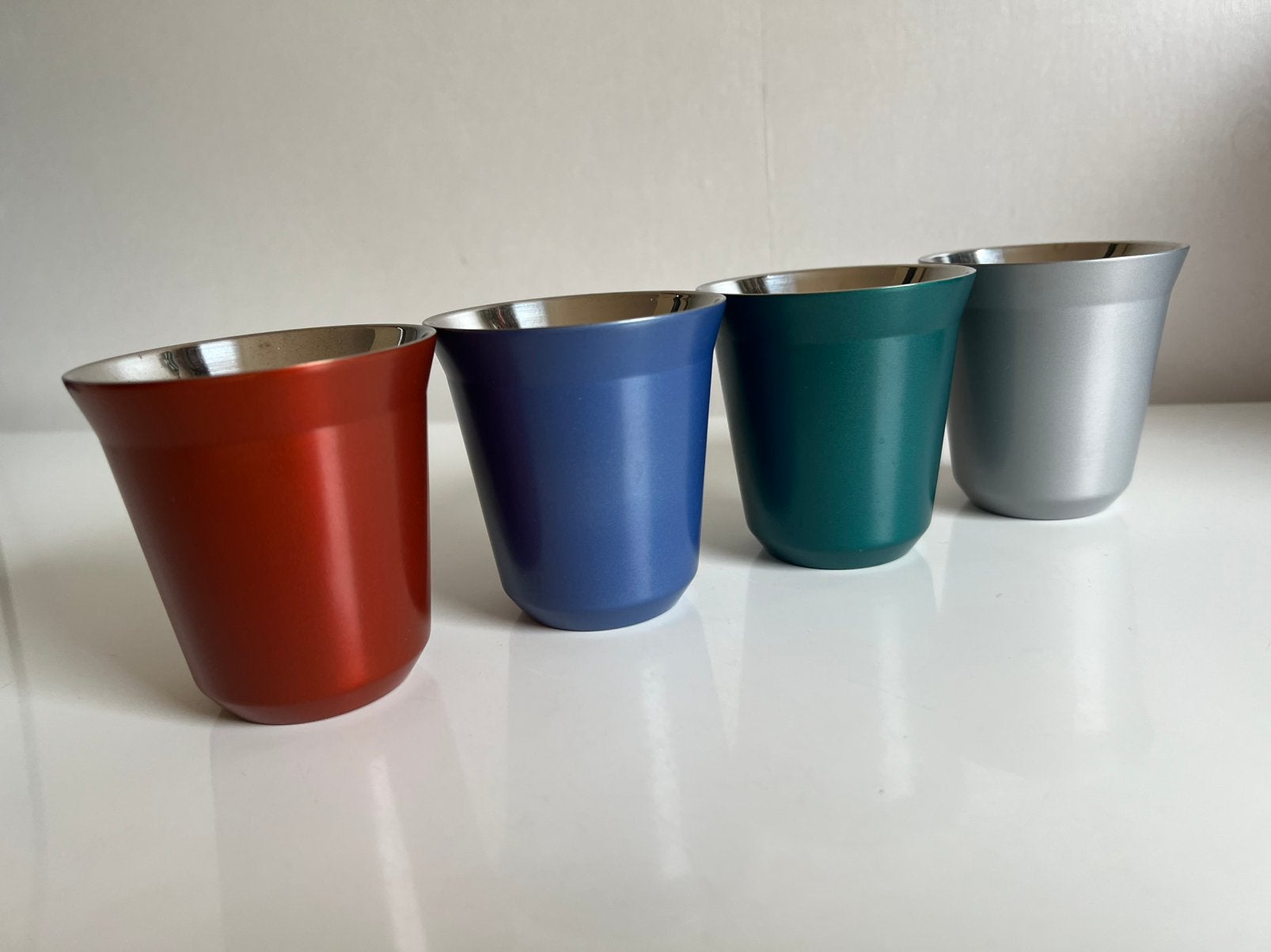 Set 4 Nespresso Pixie Lungo Kopjes 160 ML, Ophalen of Verzenden, Overige stijlen, Kop(pen) en/of Schotel(s), Glas