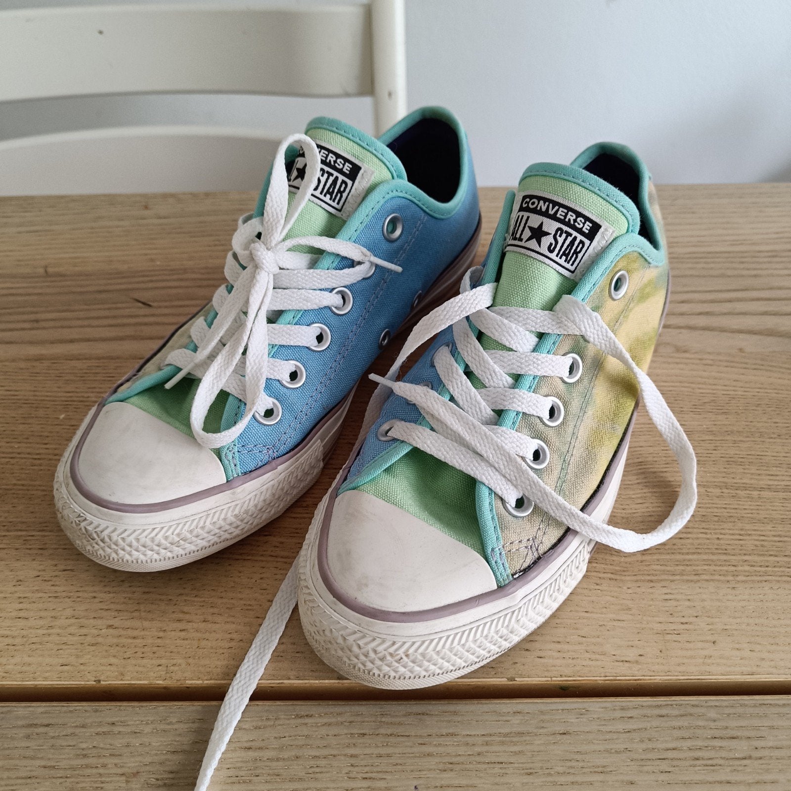 Converse All Star sneakers maat 37, tie-dye look, Blauw, Converse, Ophalen of Verzenden, Sneakers of Gympen