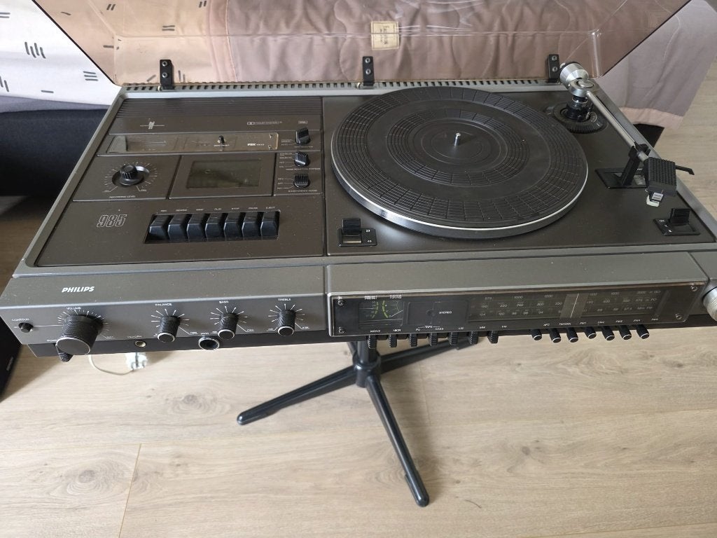 Philips Stereo Set met Platenspeler, Cassettedeck en Radio, Ophalen, Gebruikt, Tuner of Radio, Philips