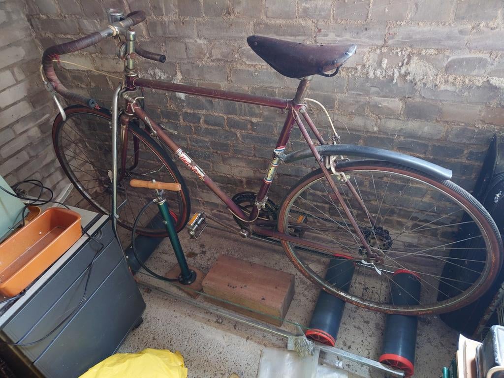Racefiets met rollenbank, Ophalen