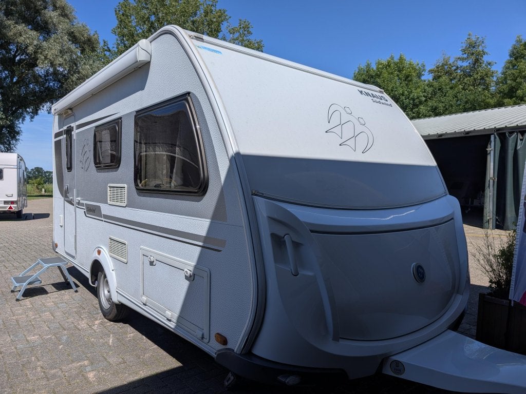 Prachtige Knaus SW 420 QD mover cassette luifel, Caravans en Kamperen, Caravans, Schokbreker, Bedrijf, Treinzit, 750 - 1000 kg