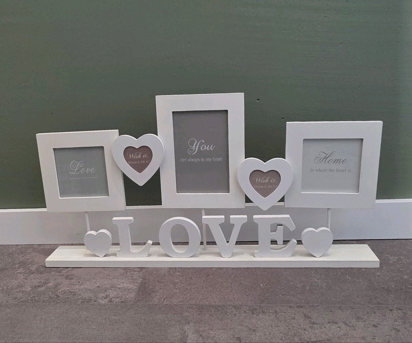 Decoratieve collage fotolijst wit Love, Ophalen of Verzenden