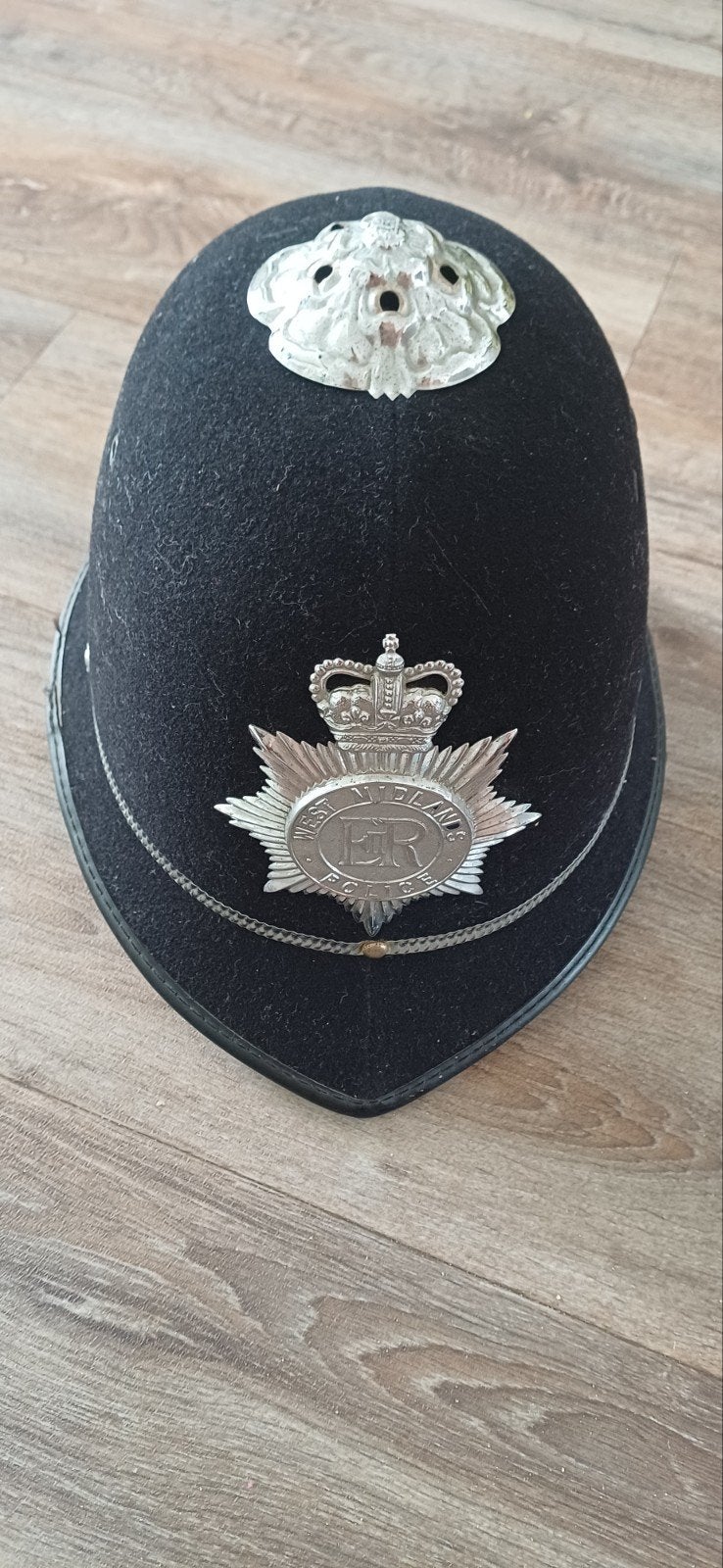 Vintage Engelse Politiehelm - West Midlands Police ER, Ophalen of Verzenden