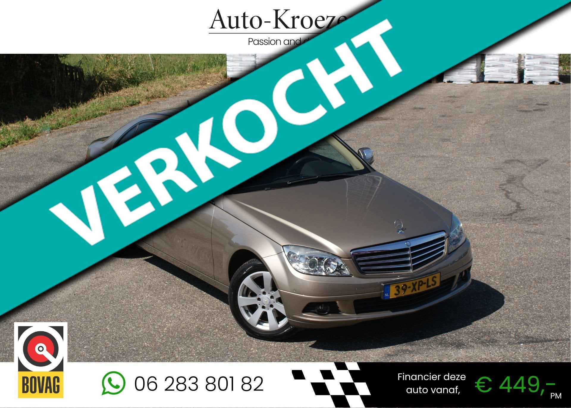 Mercedes-Benz C-klasse 200 K | Orgineel NL | Cruise control, Zwart, 4 cilinders, 1796 cc, Beige